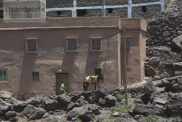 Berg  klein  Dorf  Berber  Marokko