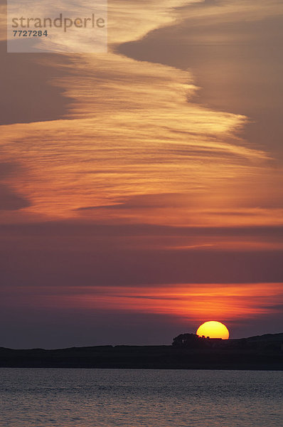 sehen  Sonnenuntergang  Großbritannien  Insel  zeigen  Kerry County  Irland  Iveragh Halbinsel