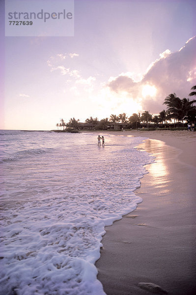 gehen  Strand  Sonnenuntergang  vorwärts  Hawaii  Kauai