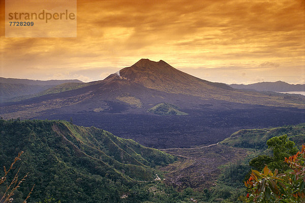 Sonnenuntergang  Vulkan  Ansicht  Indonesien