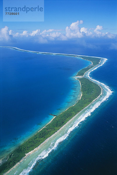 über  Mikronesien  Fernsehantenne  Atoll  Lagune