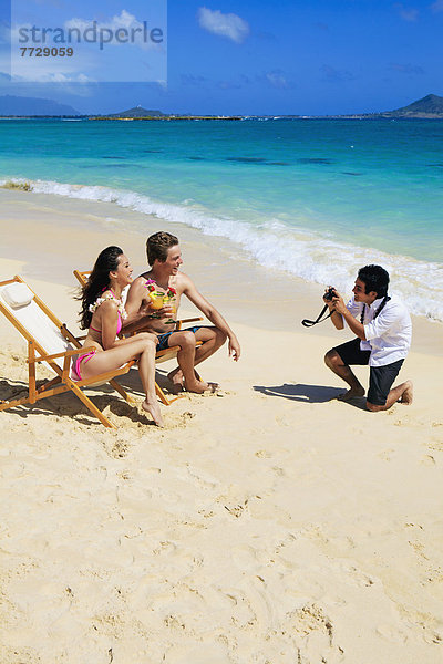 Fotografie  nehmen  Strand  jung  Hawaii  Oahu