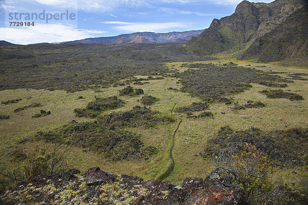 Haleakala  East Maui Volcano  folgen  Vulkan  wandern  Krater  Hawaii  Maui