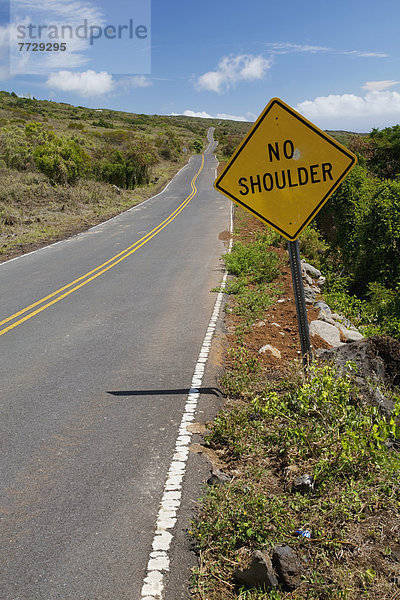 offen  Fernverkehrsstraße  Zeichen  Warnung  Hawaii  Maui  Signal