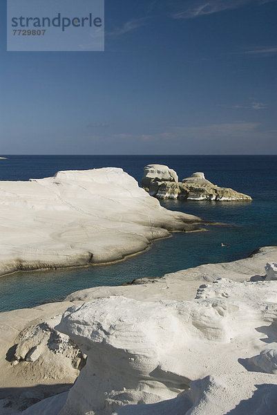 hoch oben Strand Produktion Anordnung Vulkan Kykladen Griechenland