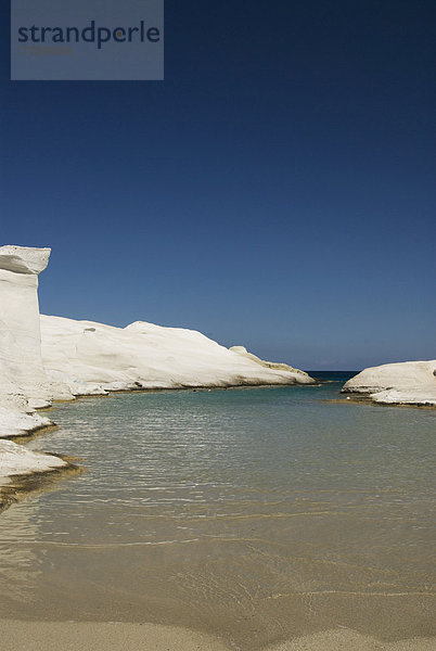 hoch oben Strand Produktion Anordnung Vulkan Kykladen Griechenland