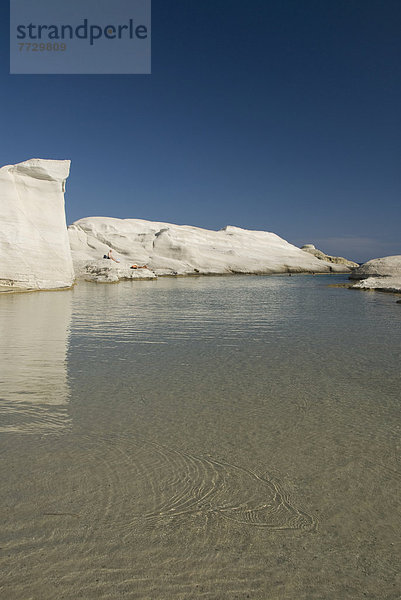 hoch oben Strand Produktion Anordnung Vulkan Kykladen Griechenland