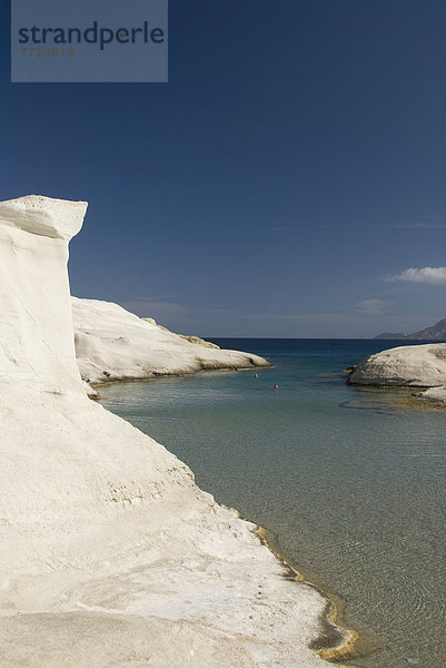 hoch oben Strand Produktion Anordnung Vulkan Kykladen Griechenland