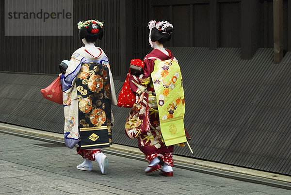 gehen  Straße  2  Reise  Lehrling  Japan  Kyoto