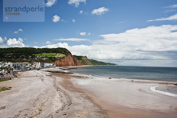 Buildings Along The Coastline  Sidmouth Devon England