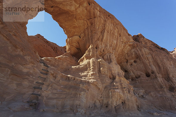 Arch In The Rock Formation  Timna Park Arabah Israel