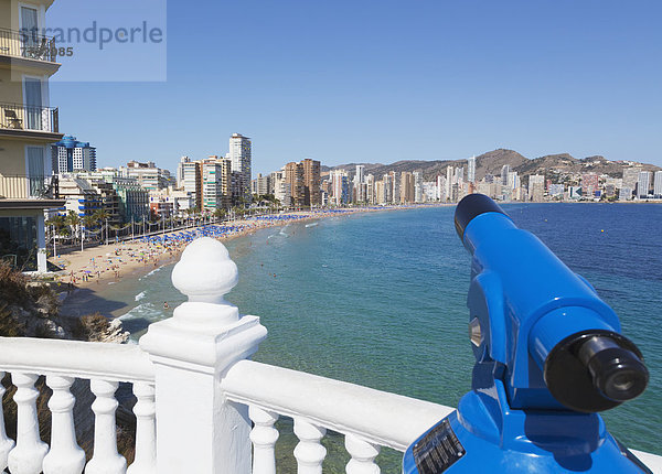 Strand  Aussichtspunkt  Geländer  Alicante  Benidorm  Spanien