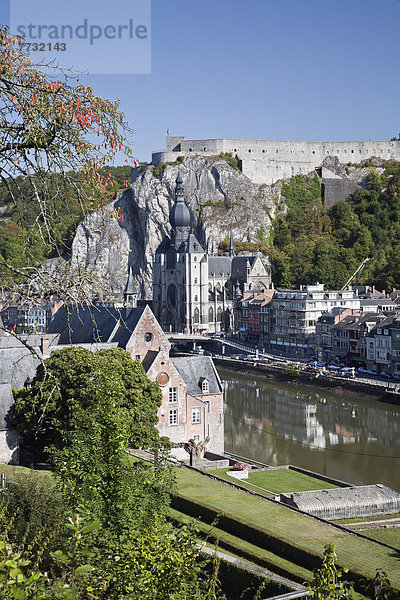 Meuse River Citadel And Cathedral  Dinant Namur Belgium