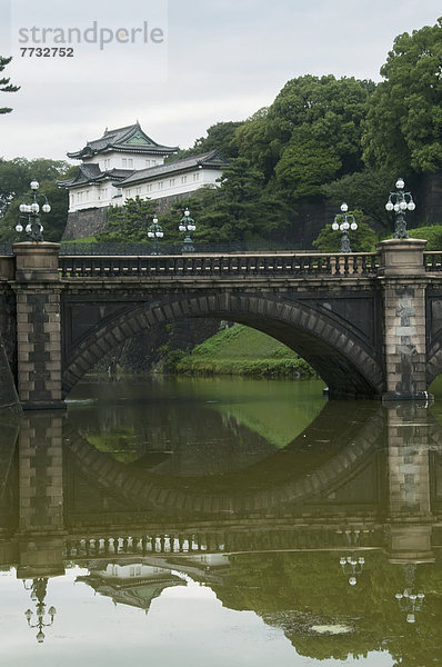 Wasser  überqueren  Ruhe  Tokyo  Hauptstadt  Brücke  Fluss  Spiegelung  Japan