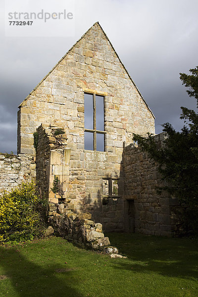 Stein Wand Wohnhaus Großbritannien Vernichtung England Northumberland