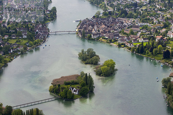 Insel Werd und Stein am Rhein  Schweiz  Europa