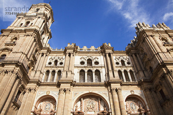 niedrig  Kathedrale  Ansicht  Flachwinkelansicht  Andalusien  Winkel  Malaga  Spanien