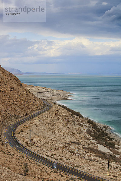 Road Along The Dead Sea  Jordan Valley Israel