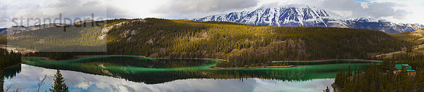 Emerald Lake Panorama  Carcross Yukon Canada