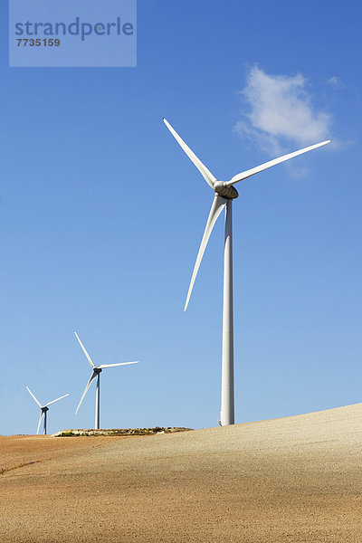 Windturbine Windrad Windräder Ländliches Motiv ländliche Motive Andalusien Malaga Spanien