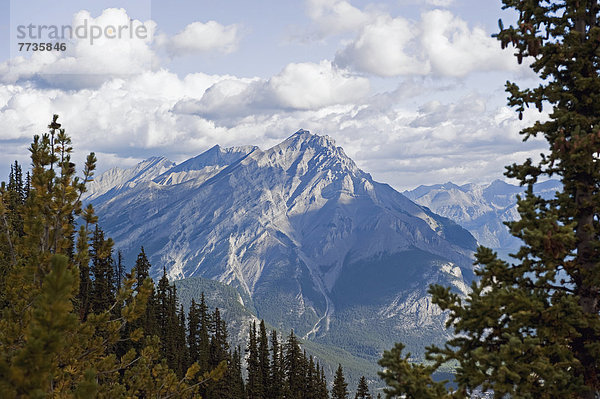 Rugged Mountain Peak  Banff Alberta Canada