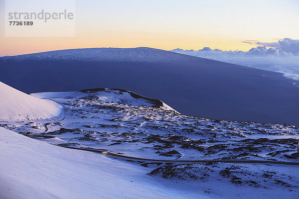 Berggipfel  Gipfel  Spitze  Spitzen  Amerika  Insel  Ansicht  Planetarium  Astronomie  Verbindung  Hawaii  Sternwarte