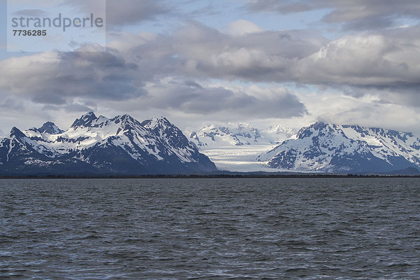 Berg  Amerika  Wolke  Himmel  weiß  Fluss  blau  Ansicht  Verbindung  Cordova  Alaska  Alaska  Kupfer