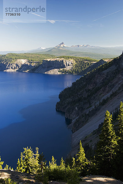 entfernt  Berg  See  Vulkan  Krater  Distanz