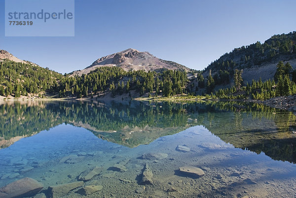 Berg  Morgen  Spiegelung  See  Vulkan  früh