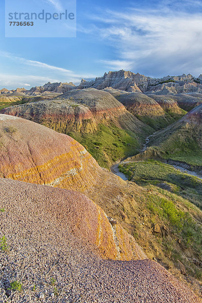 Nationalpark  Amerika  Sonnenuntergang  gelb  Steppe  Verbindung  Zimmer  South Dakota