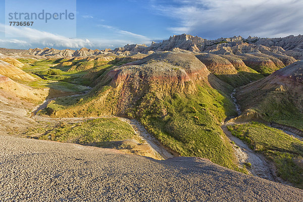 Nationalpark  Amerika  Sonnenuntergang  gelb  Steppe  Verbindung  Zimmer  South Dakota