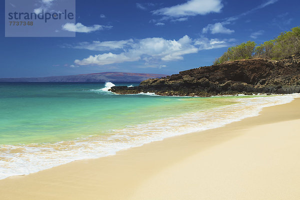 hoch  oben  Wasser  Strand  waschen  Küste  Sand  Insel  vorwärts  hawaiianisch