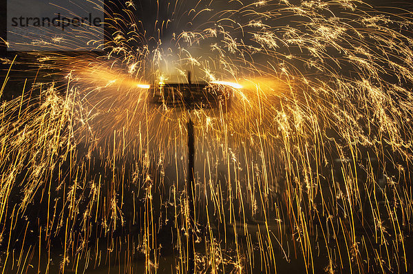 Fireworks during a festival Udupi karnataka india
