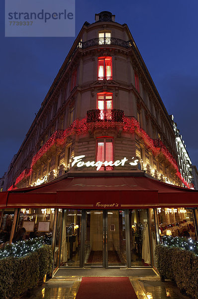 Luxusrestaurant Fouquet's  Avenue des Champs Elysées