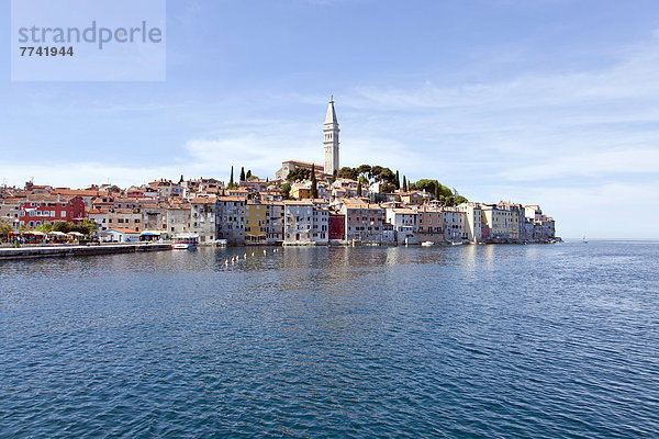 Europa Stadt Geschichte Kirche Ansicht Kroatien Istrien Rovinj