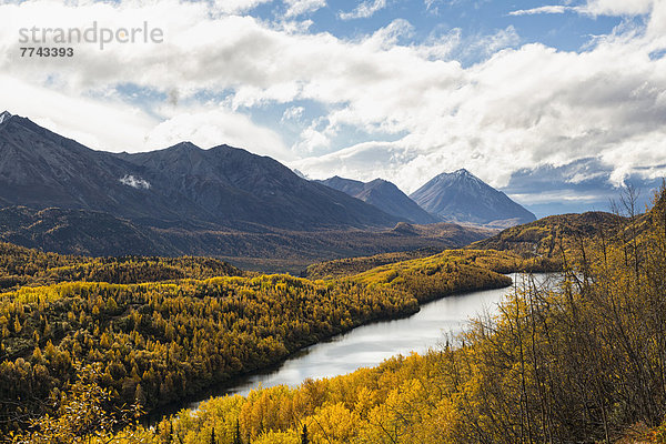 USA  Alaska  Blick auf den Long Lake