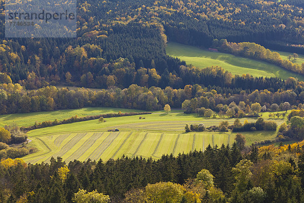 Deutschland  Baden Württemberg  Blick auf das Feld in der Nähe von Hechingen