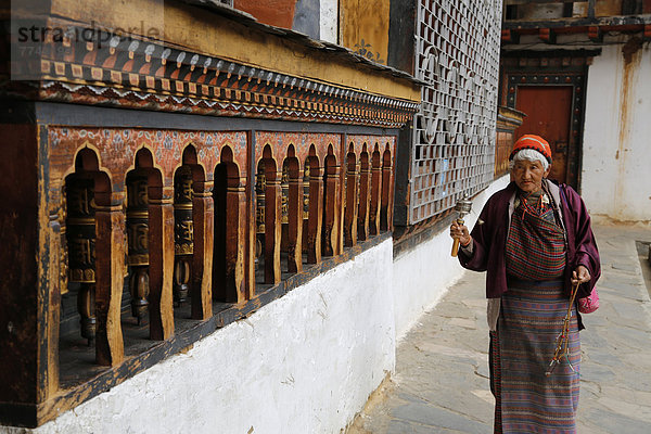 Gebetsmühlen  Changangkha Lhakhang  Thimphu  Bhutan  Asien