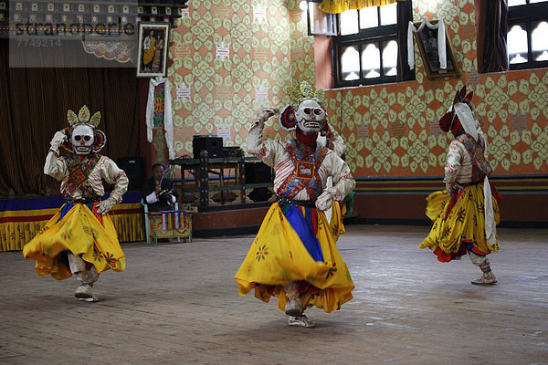 Tänzer  Thimphu  Bhutan  Asien