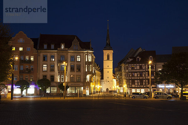 Allerheiligenkirche und Altstadt bei Nacht