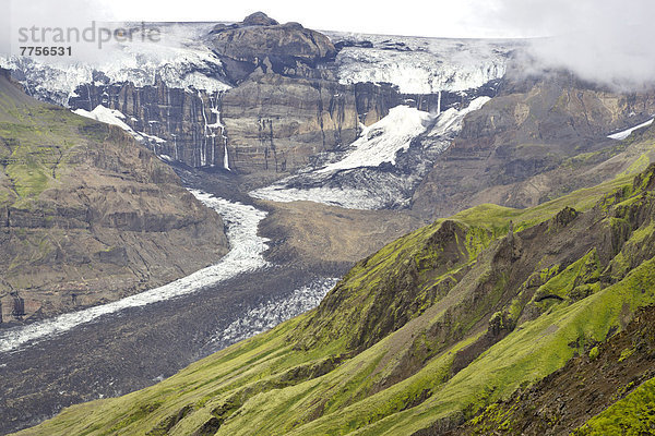 Blick zum Hängegletscher Morsárjökull