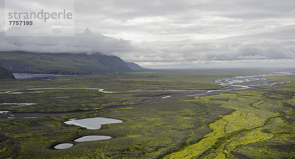 Blick zur Küste über den Skeiðarársandur