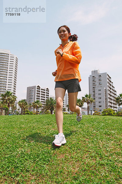 Frau  joggen