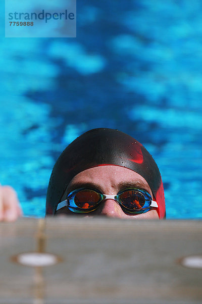 Ende zeigen Schwimmer