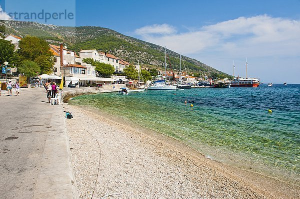 durchsichtig transparent transparente transparentes Europa Stadt Meer Adriatisches Meer Adria Kroatien Kristall