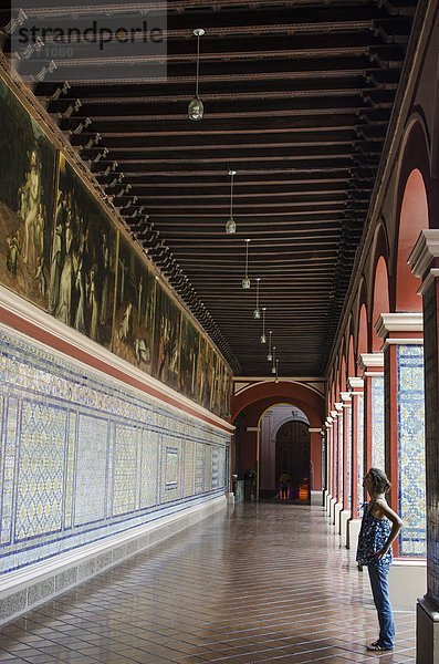 Frauenkloster  Lima  Hauptstadt  Wand  Mosaik  Peru  Südamerika