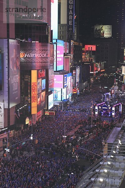 New York City Amerika Nordamerika Verbindung Neujahrstag Manhattan Silvester Times Square