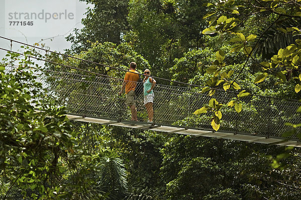 Weg  hängen  Tourist  Brücke  Mittelamerika  Baldachin  Costa Rica  Regenwald