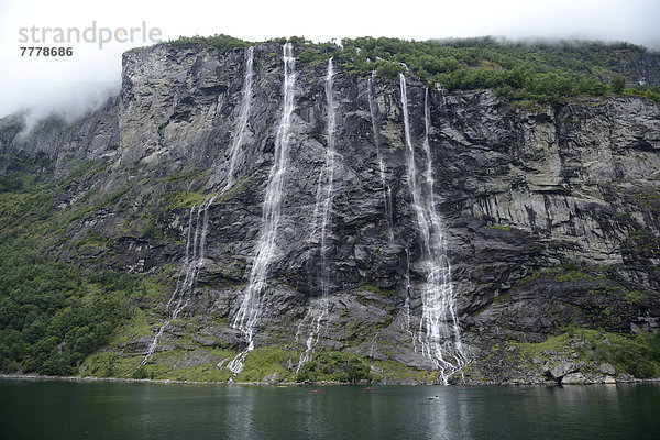 Wasserfall Sieben Schwestern im Geirangerfjord