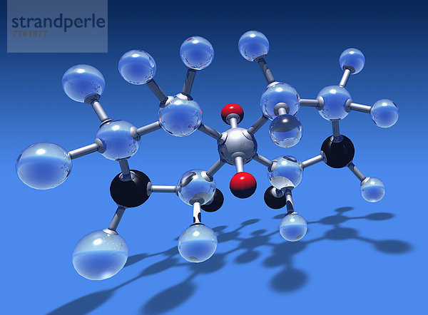 Modell  Hintergrund  blau  Molekül